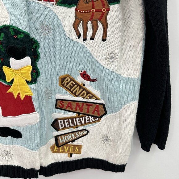 QUACKER FACTORY ugly christmas sweater SMALL - Picture 5 of 9
